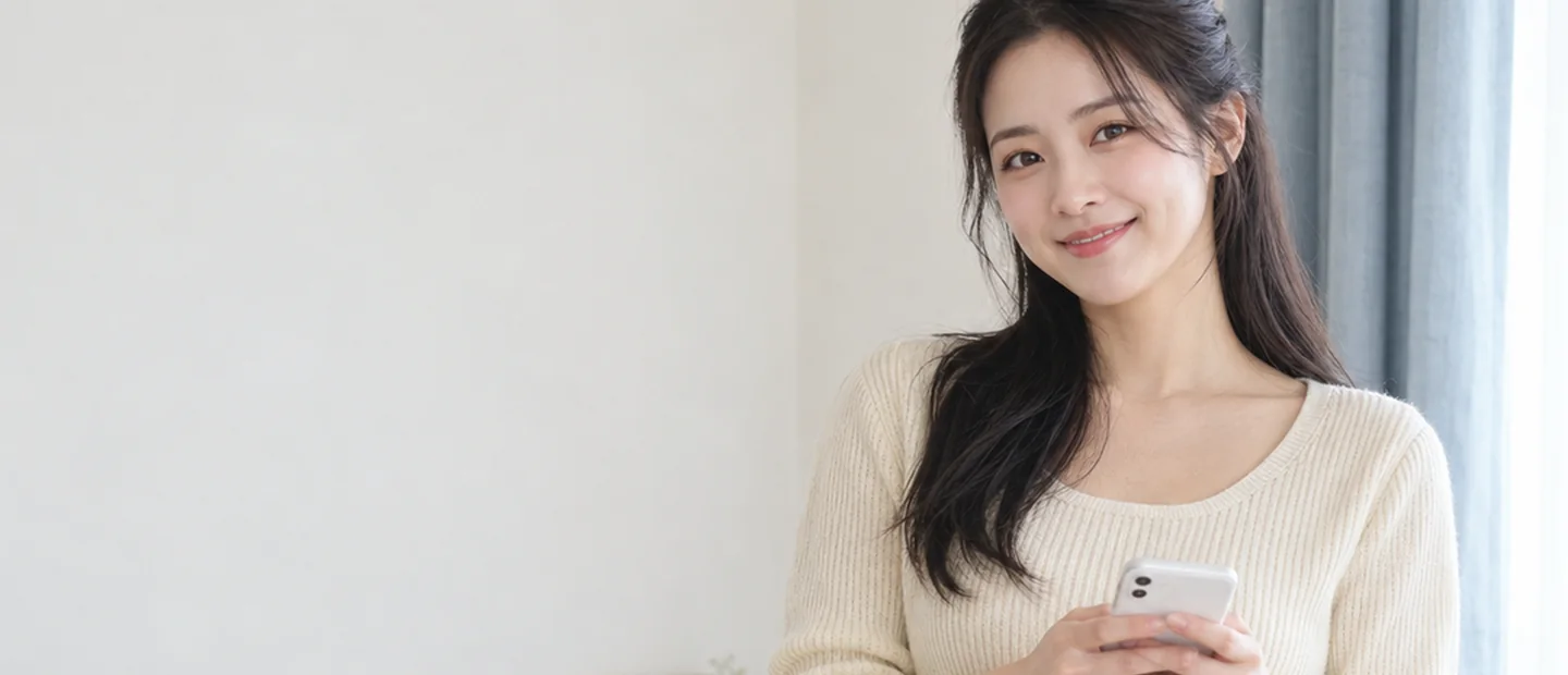 문의하기 전 카드를 들고 한도를 확인하는 여성